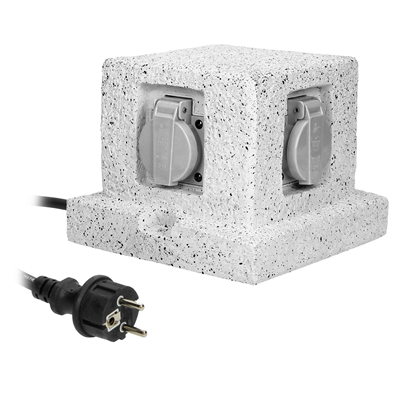 SŁUPEK Gniazdo ogrodowe 4G/U 3x1,5mm2 kabel H07RN-F szary