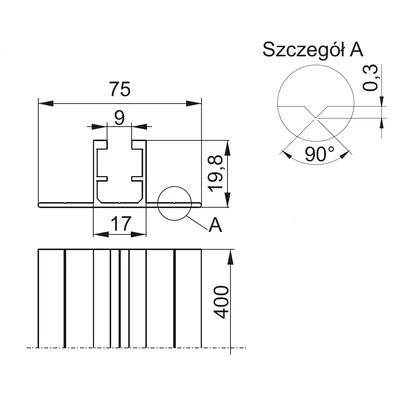 SM400 Aluminum mounting rail