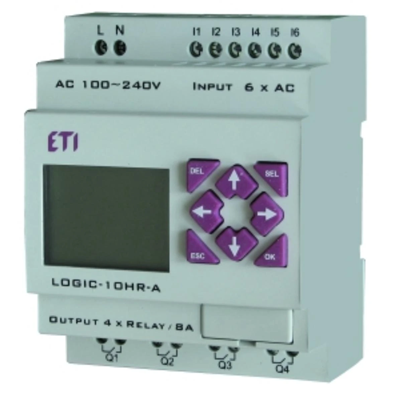 Smart Relay 100-240VAC, 6/4 Relay I/O LOGIC-10HR-A