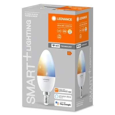 SMART+ WIFI LED žárovka 5W B40 E14 470lm 2700-6500K 230V
