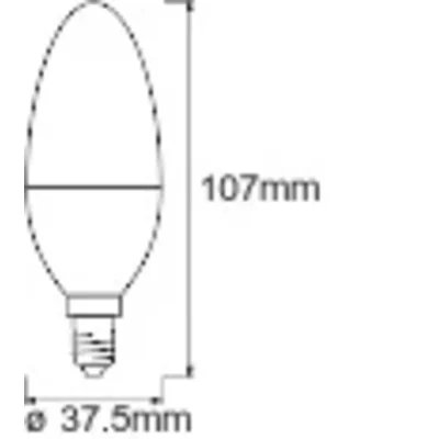 SMART+ WIFI MULTICOLOR RGBW LED Bulb 5W B40 E14 470lm 2700-6500K 230V