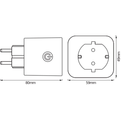 SMART+ WIFI Wtyczka 16A 2300W 230V IP20 biała