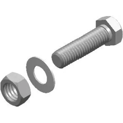 SMM8x16F Hot-dip galvanized hexagon head screw