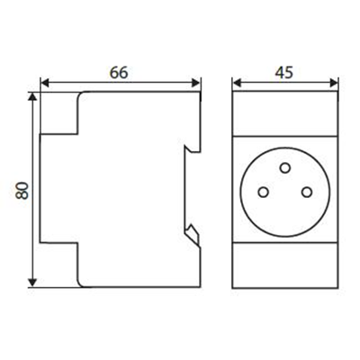 Sockel für DIN35-Schiene KMFS-16A