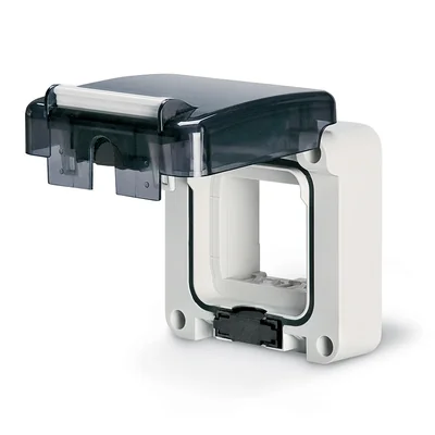 Socket cover for 2 modules