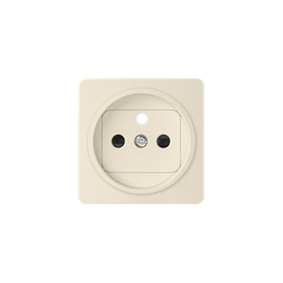 Socket cover with earthing beige