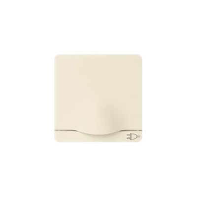 Socket cover with earthing schko and flap beige