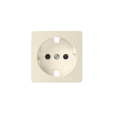 Socket cover with earthing type schuko beige