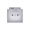 Socket cover with grounding and smoke flap IP44 white