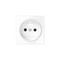 Socket cover with grounding white