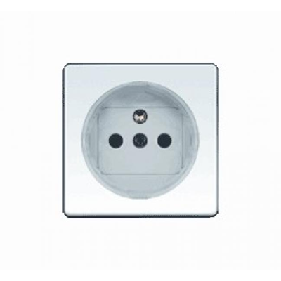 Socket cover with grounding white