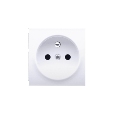 Socket cover with grounding white