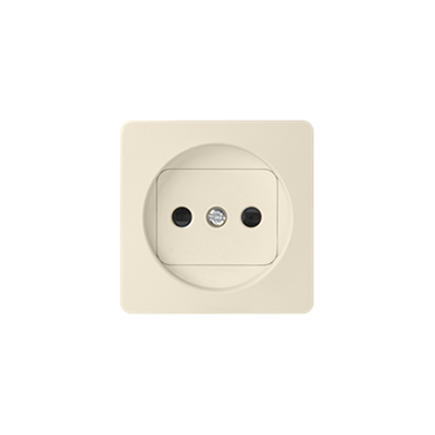 Socket cover without grounding beige