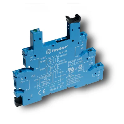 Socket for 34 series relays; screw terminals, 93.01.7.024