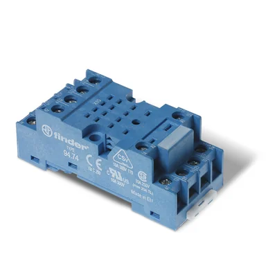 Socket for 55.32/34 series for DIN rail