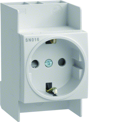 Socket for Schuko rail