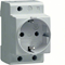 Socket for Schuko rail