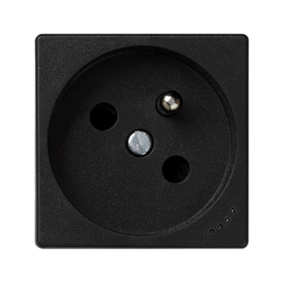 Socket K45 grounded 16A, 230V, with power indicator, graphite gray