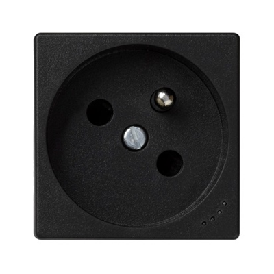 Socket K45 grounded 16A, 230V, with power indicator, graphite gray