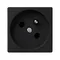 Socket K45 grounded 16A, 230V, with power indicator, graphite gray
