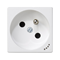 Socket K45 grounded 16A, 230V, with power indicator, pure white