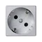 Socket K45 schuko 16A, 230V aluminum