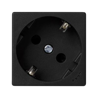 Socket K45 schuko 16A, 230V power indicator gray graphite