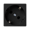 Socket K45 schuko 16A, 230V power indicator gray graphite