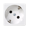 Socket K45 schuko 16A, 230V pure white