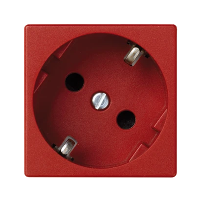 Socket K45 schuko 16A, 230V red