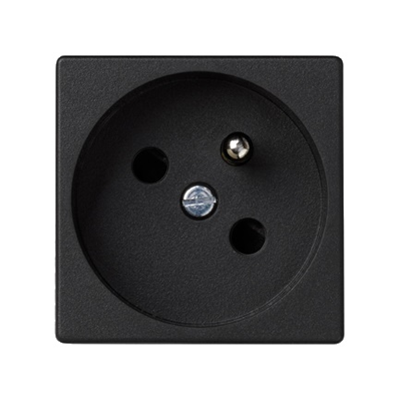 Socket K45 with grounding 16A, 230V, gray graphite