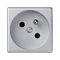Socket K45 with grounding 16A, 230V, quick connectors, aluminum