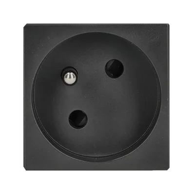 Socket K45 with grounding 16A, 230V, quick connectors, graphite gray