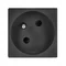 Socket K45 with grounding 16A, 230V, quick connectors, graphite gray