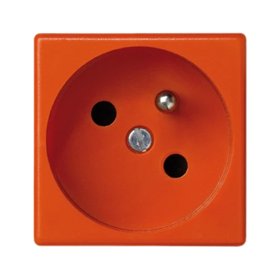 Socket K45 with grounding 16A, 230V, quick connectors, orange