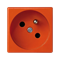 Socket K45 with grounding 16A, 230V, quick connectors, orange