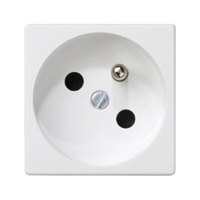 Socket K45 with grounding 16A, 230V, quick connectors, pure white