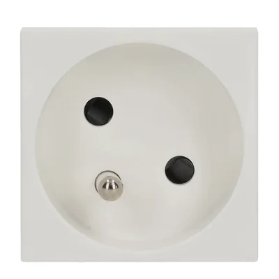 Socket K45 with grounding 16A, 230V, quick connectors, pure white