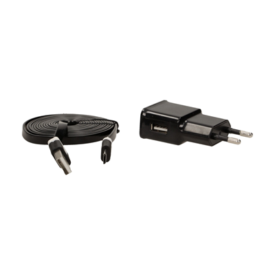 Socket power adapter with Micro USB plug for OR-AE-1367 charger, DC5V, 2A black