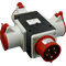 Socket switchgear - Input 16/5 - output 3x16/5