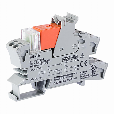 Socket with 24V DC 2p relay