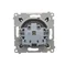 Socket with earthing and shutters (module) 16A 250V anthracite (metallic)