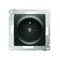 Socket with earthing and shutters (module) 16A 250V anthracite (metallic)