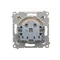 Socket with earthing and shutters (module) 16A 250V cream