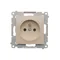 Socket with earthing and shutters (module) 16A 250V cream