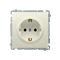 Socket with earthing Schuko (module), 230V, beige