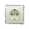 Socket with earthing Schuko (module), 230V, beige