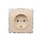 Socket with earthing Schuko (module), 230V, beige