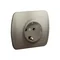 Socket with earthing Schuko type 16A 250V screw terminals satin (metallic)
