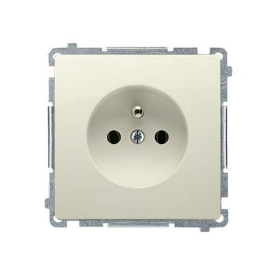 Socket with grounding (module) 16A 250V beige